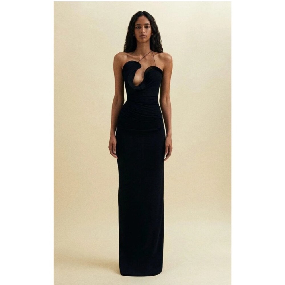 Christopher Esber Black Strapless Gown